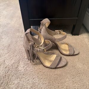 Elegant Taupe High Heel Sandals